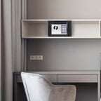 Caja Fuerte Digital Electrónica, Caja Fuerte de Pared, Caja de Dinero, Caja Fuerte Antirrobo con Llave, Caja Fuerte de Pared para Oficina, Hotel, Caja Fuerte Pequeña de Acero Premium para Hotel, Oficina, Negocios