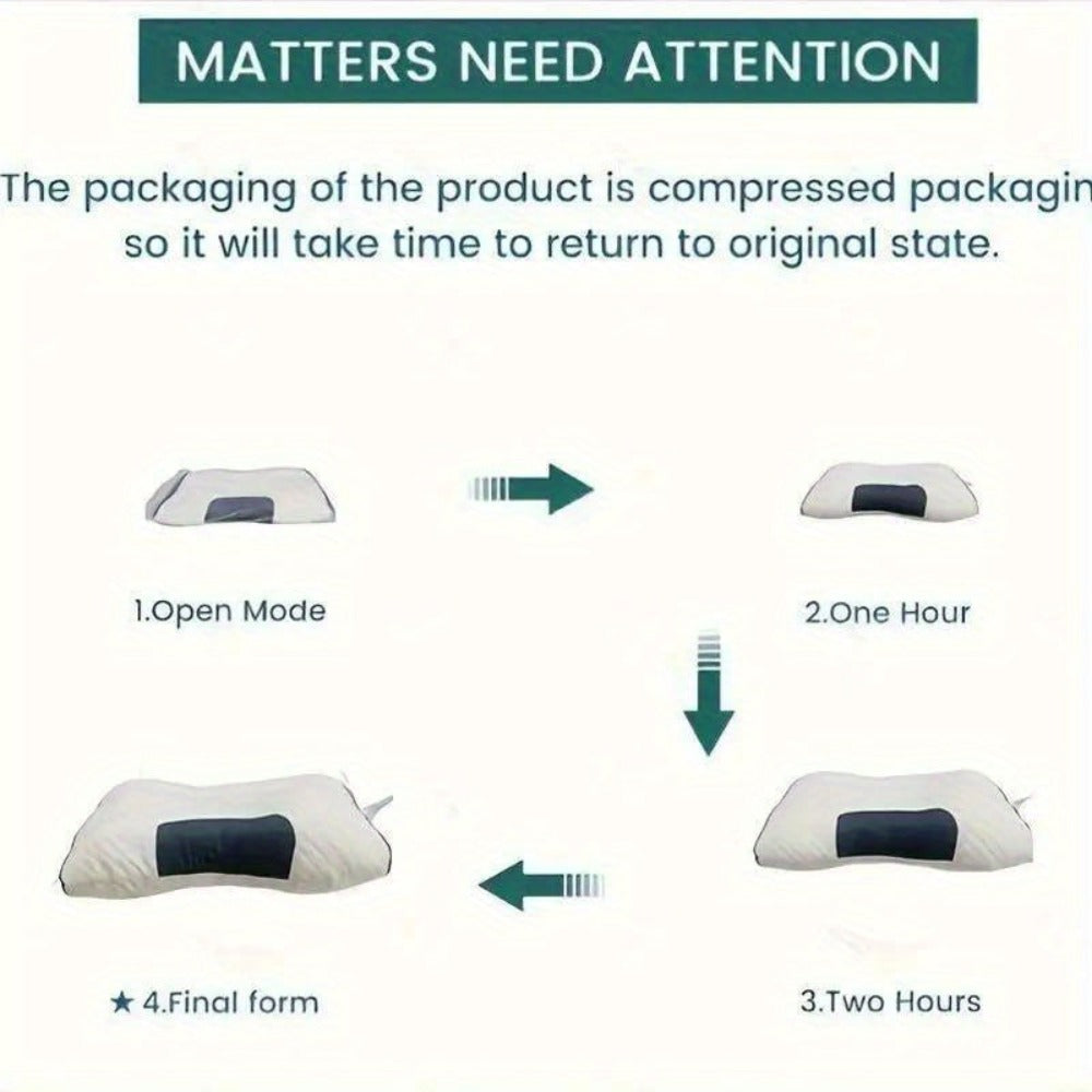 Almohadas 900 g de masaje de algodón para el cuello, ideales para un sueño suave, almohada ergonómica ajustable con soporte contorneado, núcleo de almohada de alta calidad, funda de almohada desmontable