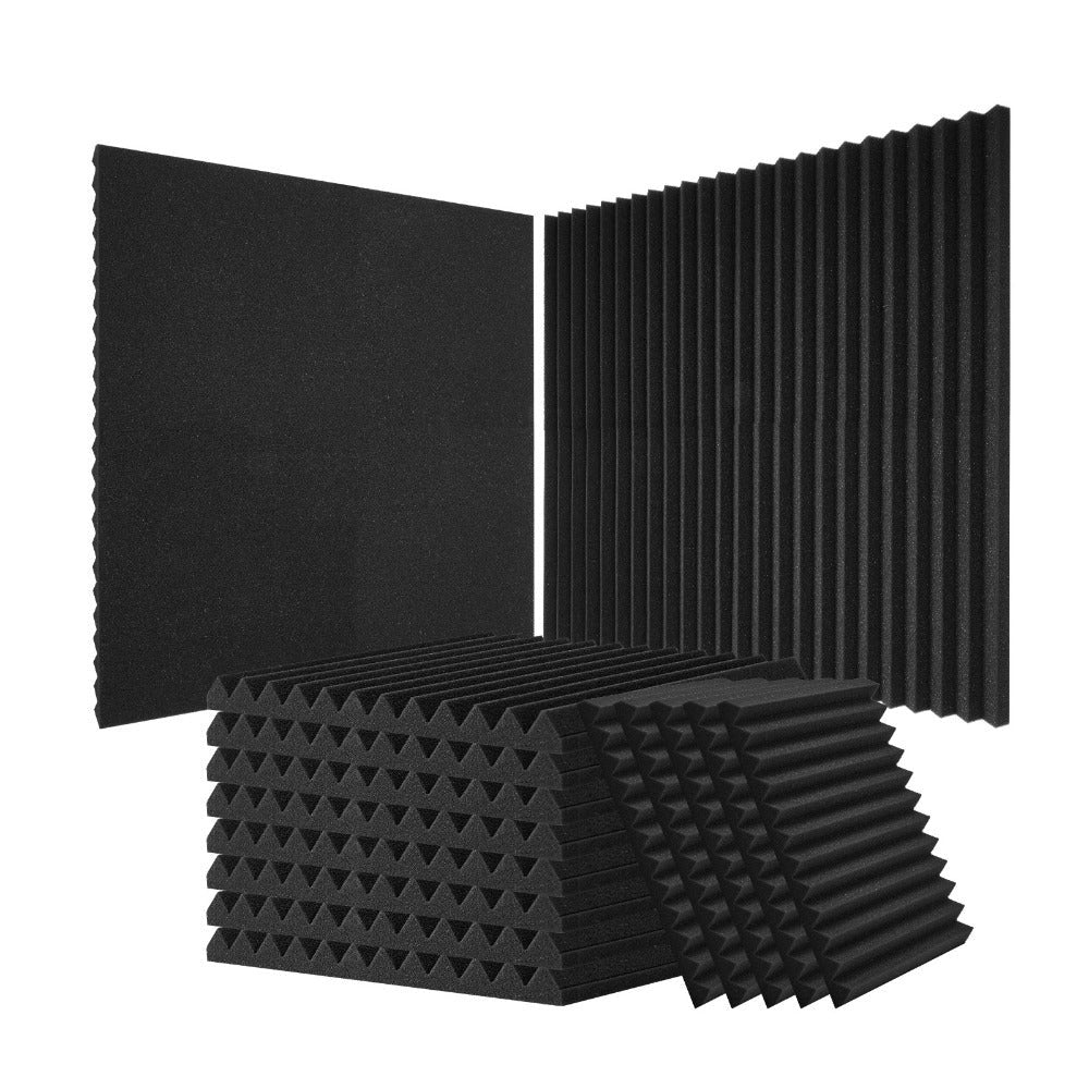Paneles de Espuma Acústica VEVOR 80 Piezas 12 x 12 x 1 Pulgadas para Paredes y Techos de Estudio