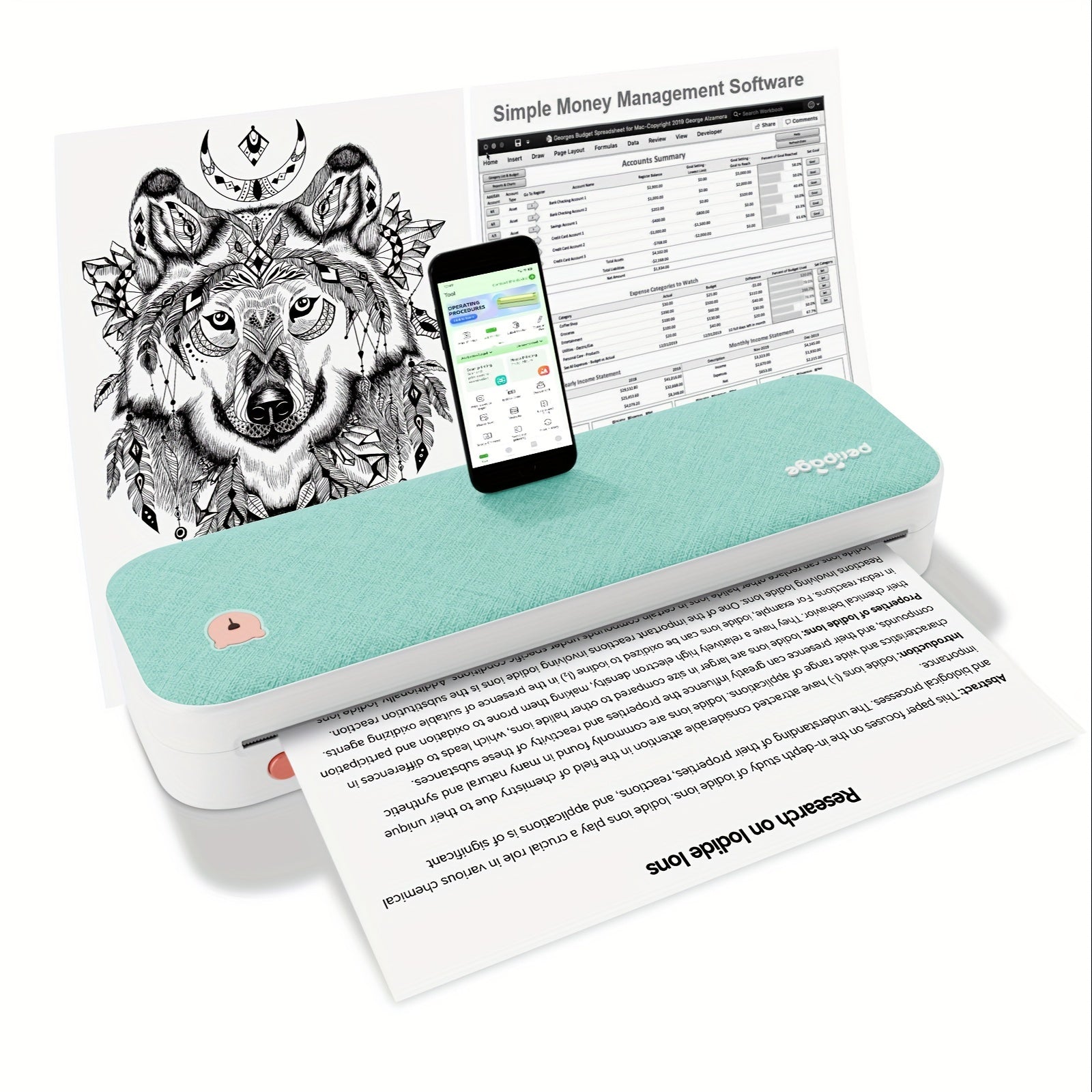 La impresora sin tinta Peripage A40 es una impresora portátil y una impresora de tatuajes que admite papel de carta americana de 8.26 pulgadas x 11.69 pulgadas. Es una impresora de viaje móvil inalámbrica y sin tinta compatible con sistemas Android e iOS.