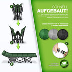 Tillvex® Cama Plegable para Camping con Bolsa de Transporte, Soporta Hasta 200 kg, Cama Extra Ancha para Camping, Cama de Campaña, Cama de Pesca para Uso en Exteriores e Interiores, Cama Plegable para Invitados, Portátil para Jardín, Camping, Pesca, Festi