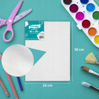 Set de Pintura Artmaker para Niños y Adultos - Kit Artístico Completo con Caballete de Madera de 50 cm, 3 Lienzos de Panel de 24x30 cm, Pinturas Acrílicas de Algodón en Tubos (12 Colores x 12 ml), 10 Pinceles Sintéticos Profesionales y Paleta para Mezclar