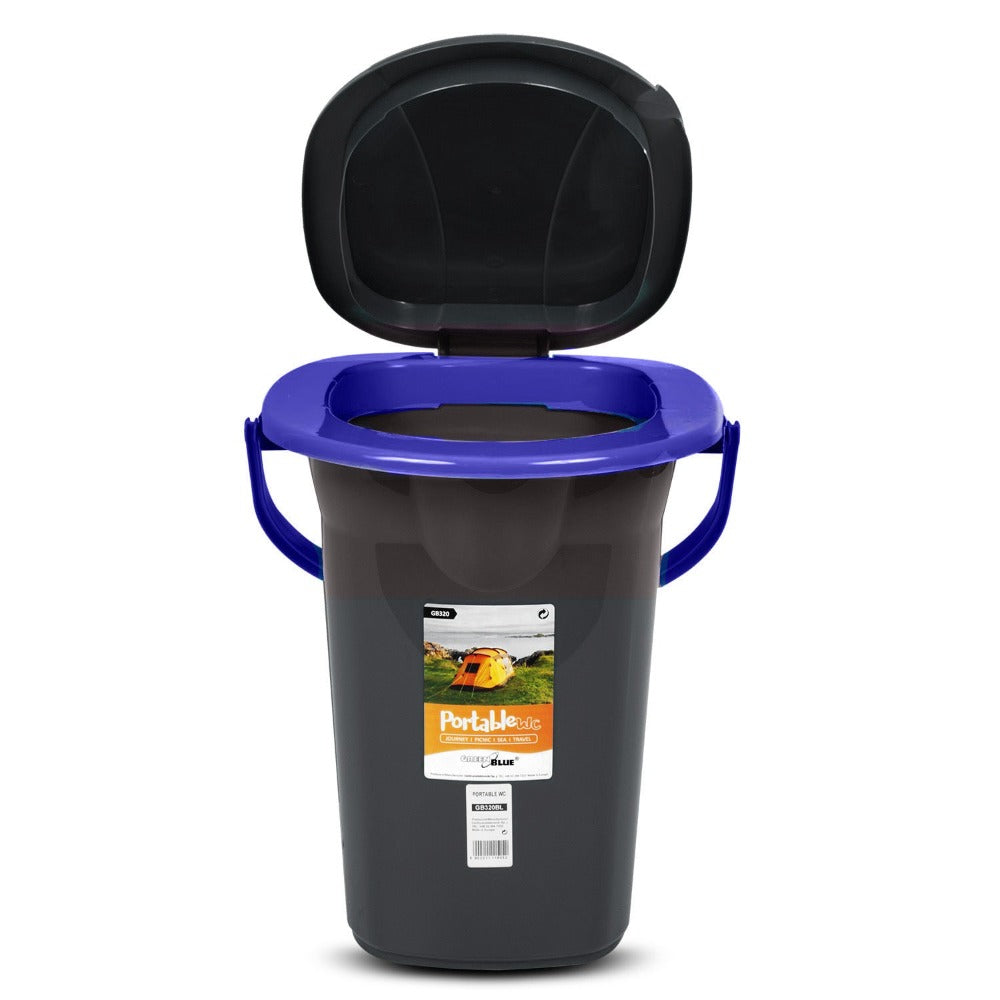 Baño Portátil de Viaje 19L VerdeAzul GB320 para Hasta 120kg