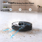 Lubluelu SL60 Plus+ Robot Aspirador con Autovaciado, Manos Libres hasta 60 Días, Robot Aspirador y Trapeador Combo de Súper Succión de 6500Pa, Navegación Láser LDS9.0, Mapeo Multicapa, Robot Aspirador 3 en 1 Autocargable para el Hogar, Pelo de Mascotas, P