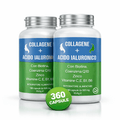 [PROMOCIÓN 2 unidades] Colágeno y Ácido Hialurónico, con Coenzima Q10 y Biotina 360 Cápsulas - Hecho en Italia