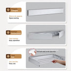 Mikomika Tendedero Plegable Montar en Paredes - Retrctil - Tendedero Plegable de 80cm para Interiores o Exteriores -y Compacto Que Ahorra de Espacio, Capacidad para 30Kilos, Cuenta con 6 barras de 80cm aluminio de alta resistencia (T001 1999)