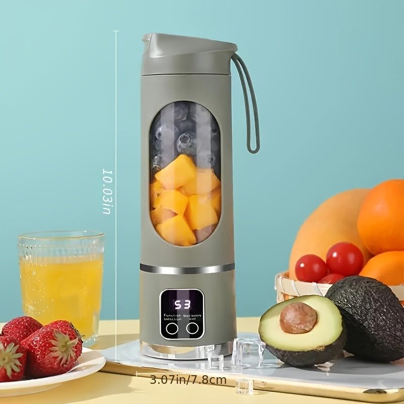 Licuadora y Exprimidor Portátil Recargable por USB - Fácil de Limpiar, Perfecto para Bebidas de Frutas y Verduras, Batidos - Capacidad de 10.14oz a 16.91oz