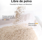 Arena de Tofu para Gatos aglomera 6L - Sin Polvo Fácil de Aglomerar y Controla Olores -y Segura para Gatitos - Pack de 4/8 Bolsas