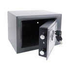 Caja Fuerte Electrónica Digital de Seguridad con Cerradura de Contraseña y Llave, Caja de Depósito de Dinero en Efectivo, Acero Resistente con 2 Llaves para Oficina, Hogar, Hotel, Montaje en Pared o Suelo