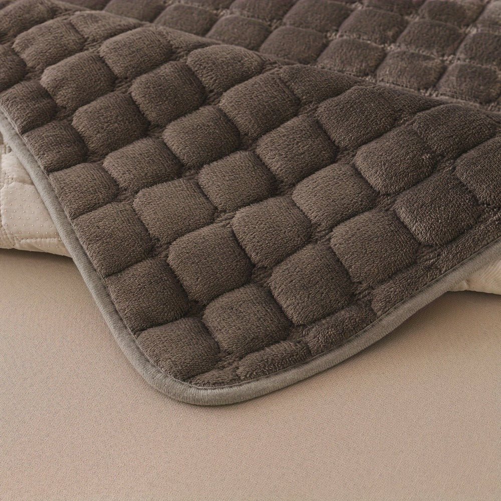 Juego de 2 protectores de sofá de franela acolchada atractivos, protectores de muebles suaves y duraderos, ideales para todas las estaciones, aptos para mascotas, lavables a máquina, perfectos para dormitorio, sala de estar, oficina, decoración del hogar,