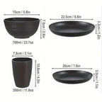Juego de vajilla de 16/32 piezas, incluye platos, tazones y tazas, para el hogar, días familiares, camping, picnic, fiesta, suministros de cocina, complementos de vajilla