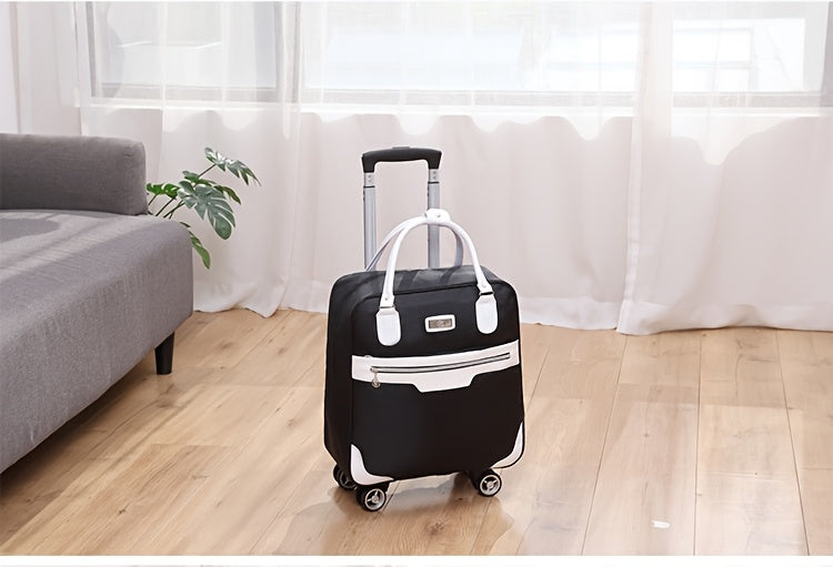 Maleta de Viaje Plegable de Gran Capacidad, Bolso de Viaje para Exteriores, Maleta con Ruedas, Bolso Unisex con 4 Ruedas Univer y Asa Retráctil, Maleta Ligera, Robusta y Duradera