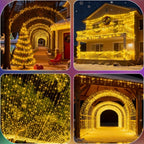 Guirnalda de luces LED de hadas de 100 m + 5 m de largo, 1000 cuentas LED, enchufe de salida de 31 V, luces LED de hadas para árbol de Navidad alimentadas por corriente con temporizador, función de memoria, 8 modos, decoraciones iluminadas para festividad