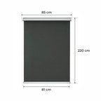 Persiana Térmica Enrollable • Grafito • 32 Tamaños • BOJANEK TERMO • Soportes Ajustables • Instalación en Ventana Sin Taladro • Mecanismo de Cadena • Protección Solar y Térmica • Ideal para Sala, Dormitorio, Cocina, Oficina • Persiana Térmica Blanca Día y