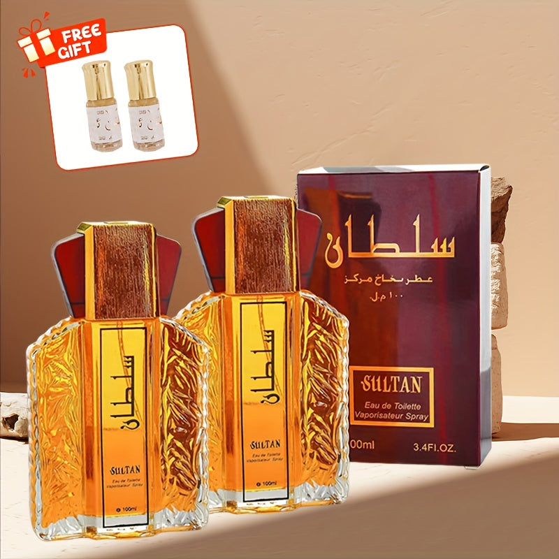 100ml*2+3ml*2, Perfume Floral Amaderado para Hombres, Perfume Masculino, Perfume Romántico de Larga Duración, Diseño Hermoso, Forma Única, Regalos para Fiestas, Ideal para la Vida Diaria y el Trabajo