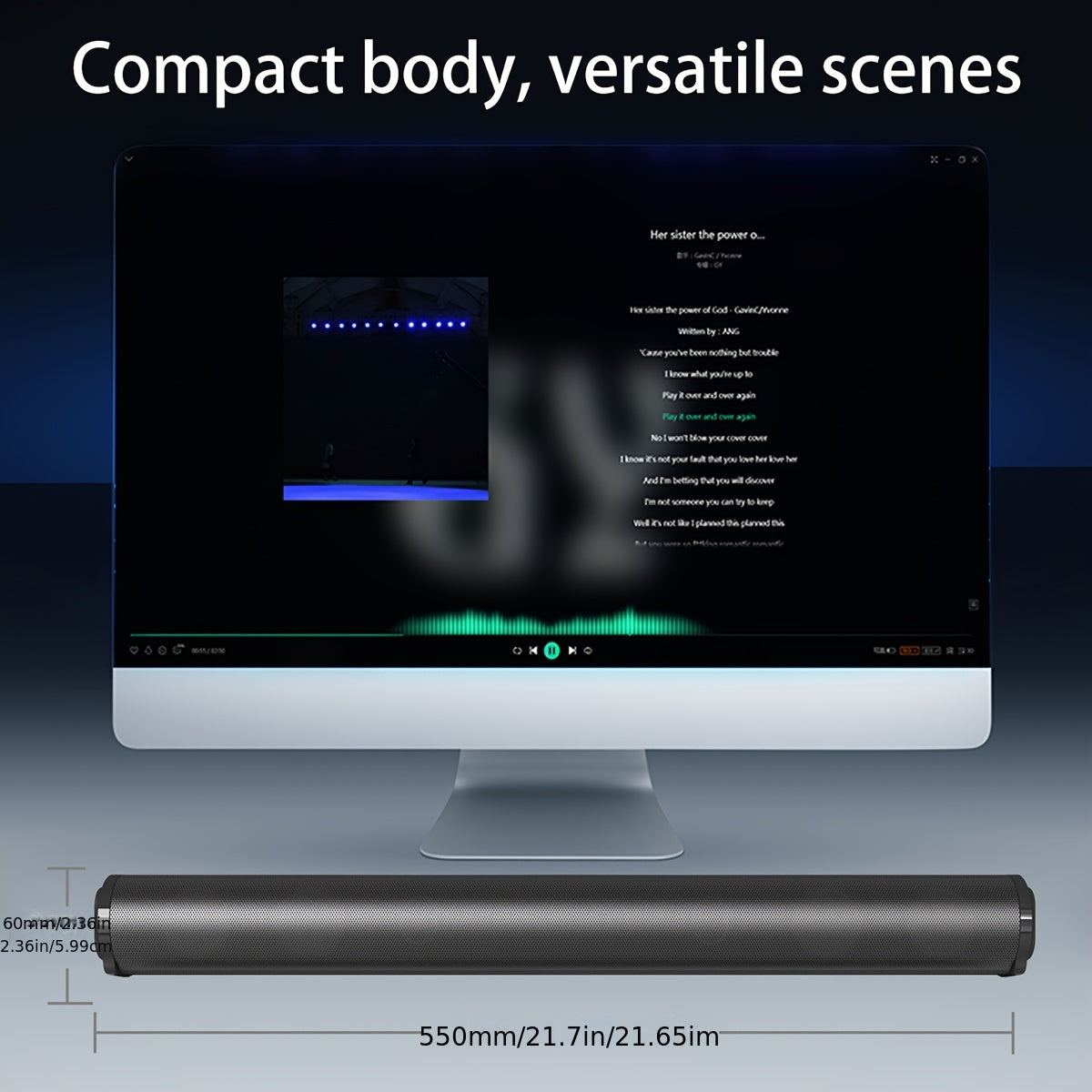 Barra de sonido para TV para cine en casa juegos y música | Inalámbrico y Control Remoto