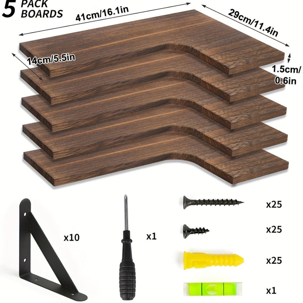 3 piezas/5 piezas de estantes flotantes, estantes de pared con soporte de acero reforzado, una sola capa que puede soportar 18 kg, fácil de instalar, estante colgante adecuado para cocina/baño/sala de estar/dormitorio
