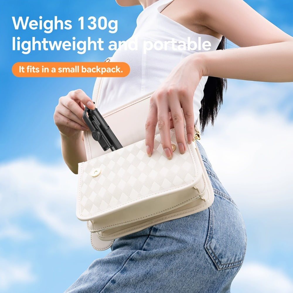 Palo Selfie Retráctil Profesional de 101.6 cm, Trípode de Suelo para Transmisiones en Vivo, con Control Remoto Inalámbrico, Rotación de 360°, Diseño Estable Anti-vibración. Ideal para Vlogs de Viajes y Exteriores para Transmisiones en Vivo. Compatible con