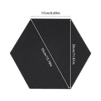 12 Paneles Acústicos Autoadhesivos | Paneles de Pared Insonorizados Hexagonales de Espuma Acústica de 30*35cm Fibra de Poliéster para Estudios de Grabación Negro