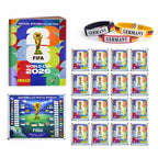 Set de coleccionista TK XXL Copa del Mundo 2026 – Álbum de pegatinas Panini con pegatinas, calendario de partidos y 3 pulseras de Alemania