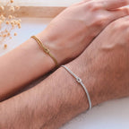 Pulsera Nudo de Amor Infinito, Pulsera Delicada para Parejas, Pulsera de Amistad, Pulsera de Serpiente Redonda, Ideal como Regalo para Cumpleaños o Día de San Valentín