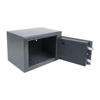 Caja Fuerte Electrónica Digital de Seguridad con Cerradura de Contraseña y Llave, Caja de Depósito de Dinero en Efectivo, Acero Resistente con 2 Llaves para Oficina, Hogar, Hotel, Montaje en Pared o Suelo