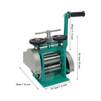 Máquina de prensado de joyería dorada y plateada con manivela, máquina de prensado de láminas, herramientas para hacer y procesar joyas y trabajar el oro, máquina de molino rodante para joyería, prensadora manual combinada, molino rodante para hacer joyas