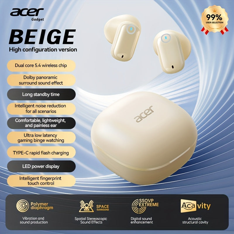 Auriculares Bluetooth | Los auriculares inalámbricos Acer OHR501 presentan un diseño semi-intrauditivo con cancelación de ruido, lo que