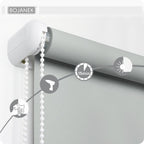 Persiana de Pared • GRÁFITO • 21 tamaños • BOJANEK MAXI ROLLER • instalación en hueco de ventana o techo • elegante persiana de tela opaca y decorativa • perfecta para sala de estar, dormitorio, cocina y oficina • cubierta de ventana que protege contra el