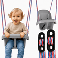 Colgacama tipo cubo para niños con cinturón de seguridad y cuerdas ajustables, asiento con respaldo alto y protección lateral, polipropileno duradero resistente a las condiciones climáticas y radiación UV, colgacama fácil de limpiar para el jardín, terraz