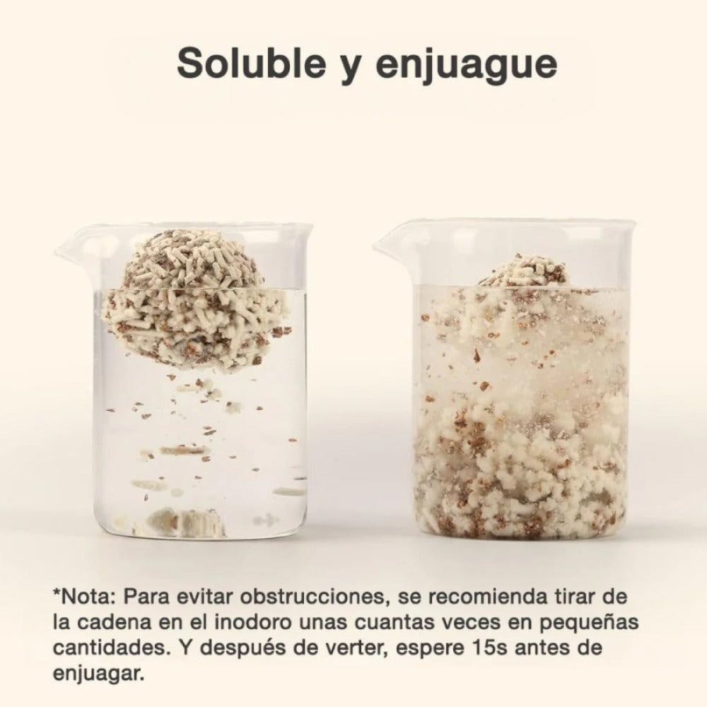 Arena para gatos de tofu, 6L, baja en polvo, sin polvo, fácil de aglomerar, desodorización de larga duración, súper absorbente, se puede tirar directamente al inodoro (original, sabor a manzana, lavanda, limón)
