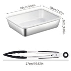 Juego de 6 recipientes de acero inoxidable para alimentos, apilables con tapas, aptos para microondas, con tapa abatible, cuadrados, adecuados para ensaladas, frutas, almacenamiento de alimentos, organizador de cocina, conservación de la frescura en el re