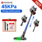 Aspiradora de mano inalámbrica recargable, alta potencia de succión de 45 KPa para uso doméstico, autonomía de la batería de hasta 40 minutos, depósito de polvo grande de 1.2L, manguera telescópica ajustable de 10 niveles, adecuada para alfombras, pelo de