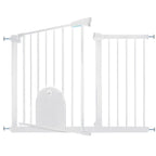 Puerta de seguridad para escaleras y puerta para animales, puerta de seguridad N Stop sin taladrar con rejilla de metal