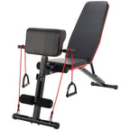Banco de Mancuerna Plegable Inclinable Banco de Pesas Musculación Multifuncional para Entrenamiento Completo Máquina de Fitness Gimnasio Hogar