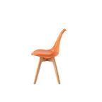 Sillas de comedor MCC Direct en juego de 4 piezas, sillas de cocina, sillas de oficina, silla de concha de diseño, "Eva" disponible en 7 colores de moda