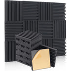 24X tapetes absorbentes de espuma acústica autoadhesiva anidada para insonorización de 30*30 cm