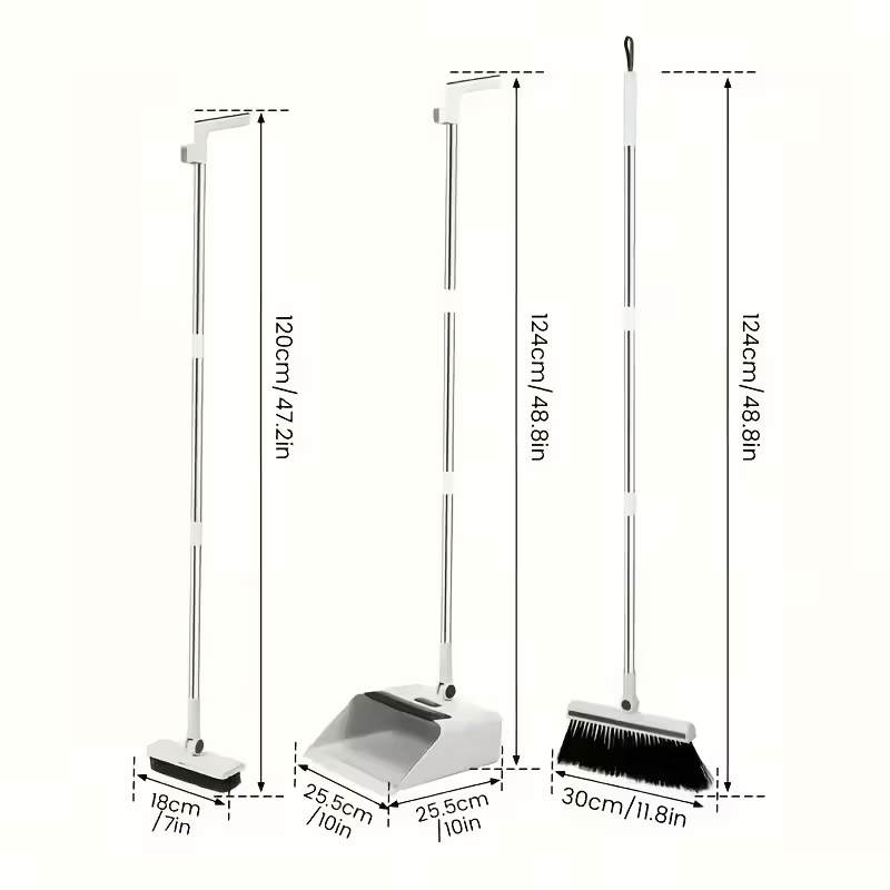 Kit de limpieza 3 en 1 para el hogar: Escoba de cerdas suaves, recogedor y juego de cepillos - Anti-pegajoso para el pelo, ideal para el hogar, la oficina, la escuela, el dormitorio - Regalo perfecto de Navidad, cepillo de limpieza, juego de escoba y reco