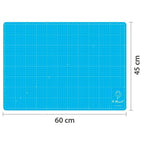 Tapete de corte autorreparable de 5 capas y doble cara de 3 mm La Manuli | tapete de trabajo de vinilo con superficie texturizada | marcas de centímetros precisas y ángulos de 30°/45°/60° | flexible, antideslizante y duradero | para papel, telas, modelado