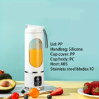 Licuadora y Exprimidor Portátil Recargable por USB - Fácil de Limpiar, Perfecto para Bebidas de Frutas y Verduras, Batidos - Capacidad de 10.14oz a 16.91oz
