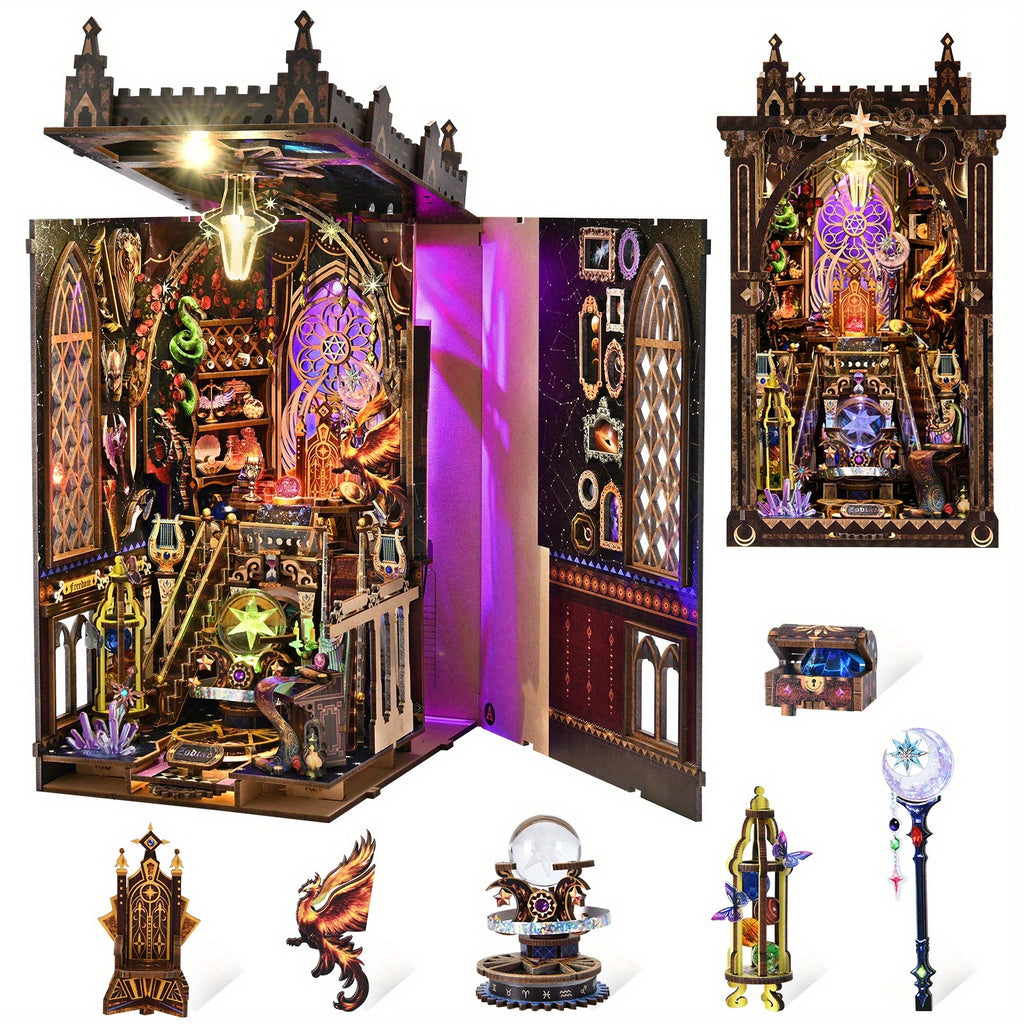 1pc Rompecabezas 3D, Modelo Zodiacal Hecho a Mano. Este Kit de Ensamblaje Presenta Estilos Decorativos con Modelos de Elementos como los Doce Signos del Zodiaco, Tronos, Serpientes y Fénix. Sirve como una Decoración Acogedora para Micro-Oficinas en Casa,