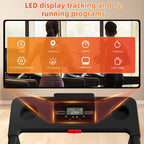 Cicloergo Plegable, Cicloergo 2 en 1, Cicloergo para Casa, Máquina de Correr y Caminar, Cicloergo Silencioso, Cicloergo Compacto, Altavoces Inalámbricos, Pantalla LED, Velocidad Ajustable, Motor de 2.0HP, Equipo de Gimnasio en Casa, Máquina de Correr Pleg
