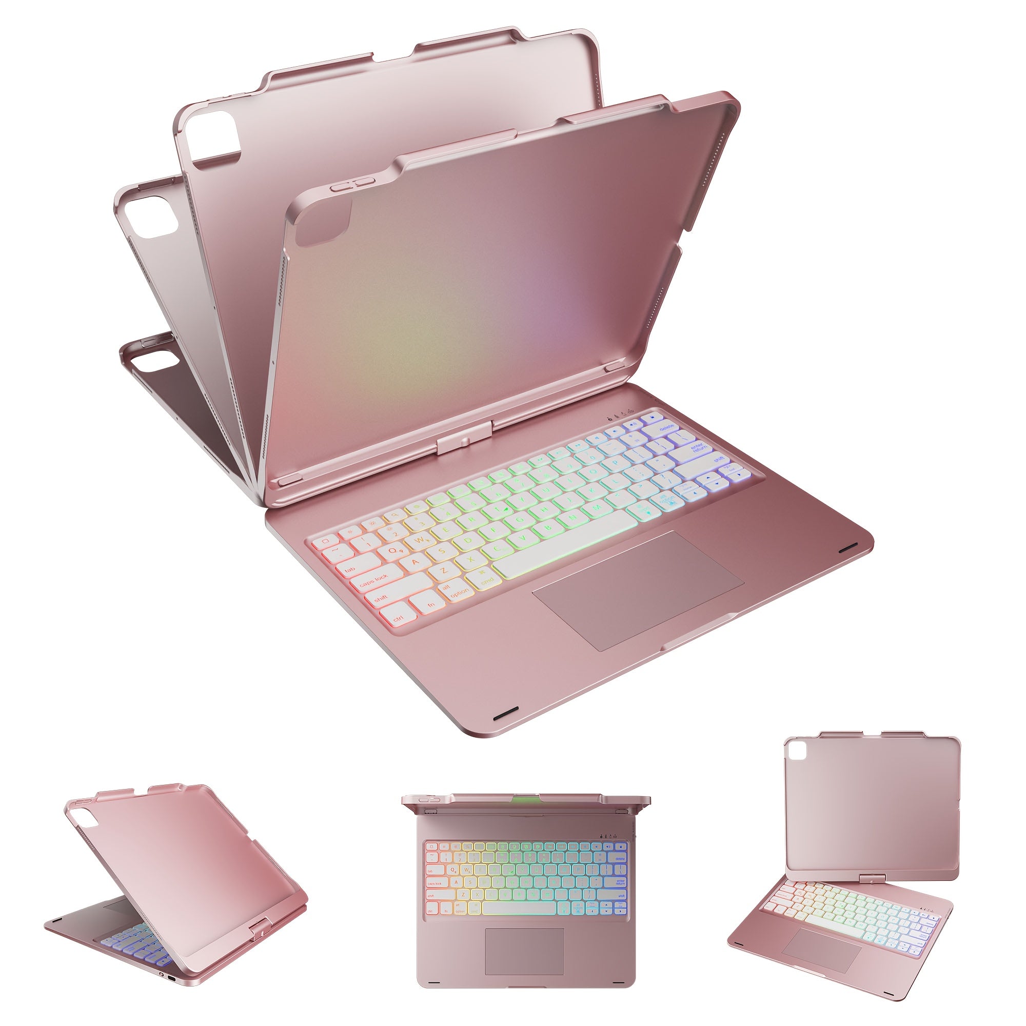 Funda con teclado giratorio para iPad para escritura, estudio y trabajo móvil