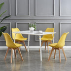 Sillas de comedor MCC Direct en juego de 4 piezas, sillas de cocina, sillas de oficina, silla de concha de diseño, "Eva" disponible en 7 colores de moda