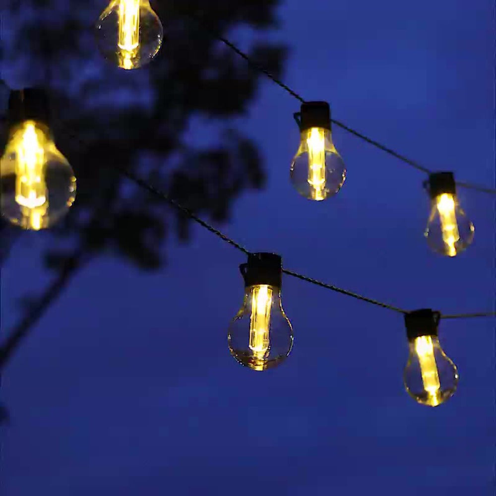 Guirnalda LED solar de ocho modos | Para jardín, camping y fiestas