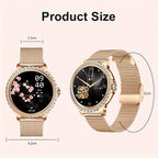 SIEMORL Smartwatch para Mujer con Pantalla Táctil Completa de 1.32 pulgadas, Smartwatch con Llamada Inalámbrica, Rastreador de Actividad Física con 20 Modos Deportivos, Diales Exclusivos, Relojes Inteligentes Impermeables para iPhone Android, Pulsera Depo