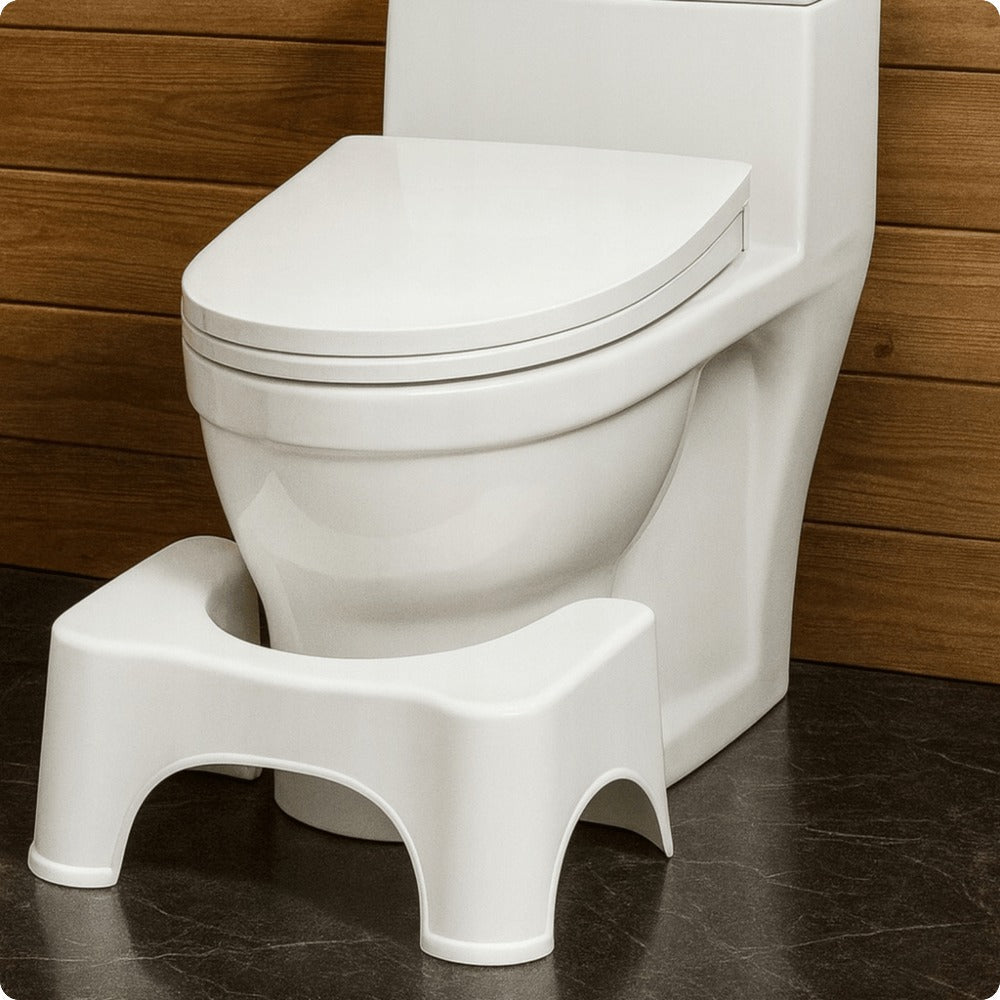 Escabel ergonómico para inodoro, 17 cm, plataforma de baño, 42 cm, escabel reciclado para inodoro, antideslizante para adultos y niños, 1 unidad