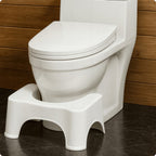 Escabel ergonómico para inodoro, 17 cm, plataforma de baño, 42 cm, escabel reciclado para inodoro, antideslizante para adultos y niños, 1 unidad