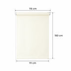 Persiana Enrollable para Ventana • CREMA • 32 tamaños • BOJANEK MINI PERSIANA ENROLLABLE • soportes ajustables • instalación sin taladro • persiana con mecanismo de cadena • cubierta protectora solar • ideal para salas, dormitorios, cocinas, oficinas • pe