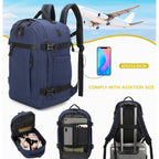 Mochila de cabina 40 x 20 x 25 cm (20 L) | Mochila ideal para viajes en avión | Mochila de cabina para hombre y mujer para el trabajo, viajes, senderismo y escuela